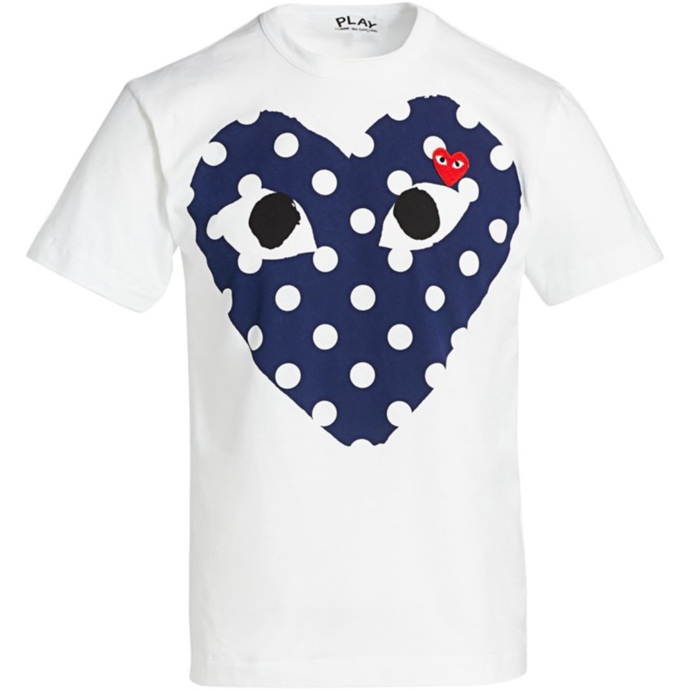 Comme de Garçons PLAY polka dot logo t-shirt